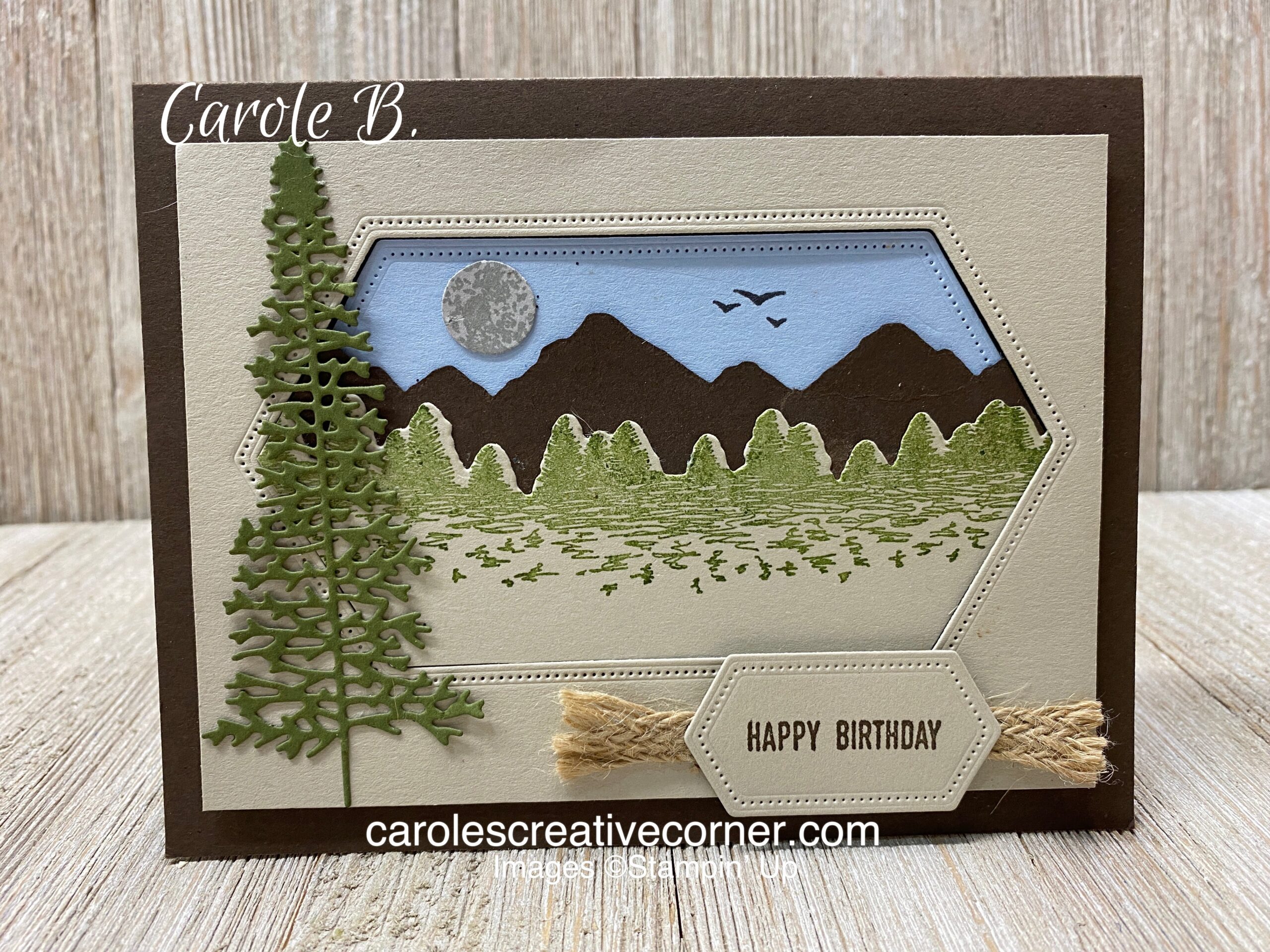 Stampin Up Mountain Air:  Handmade Card