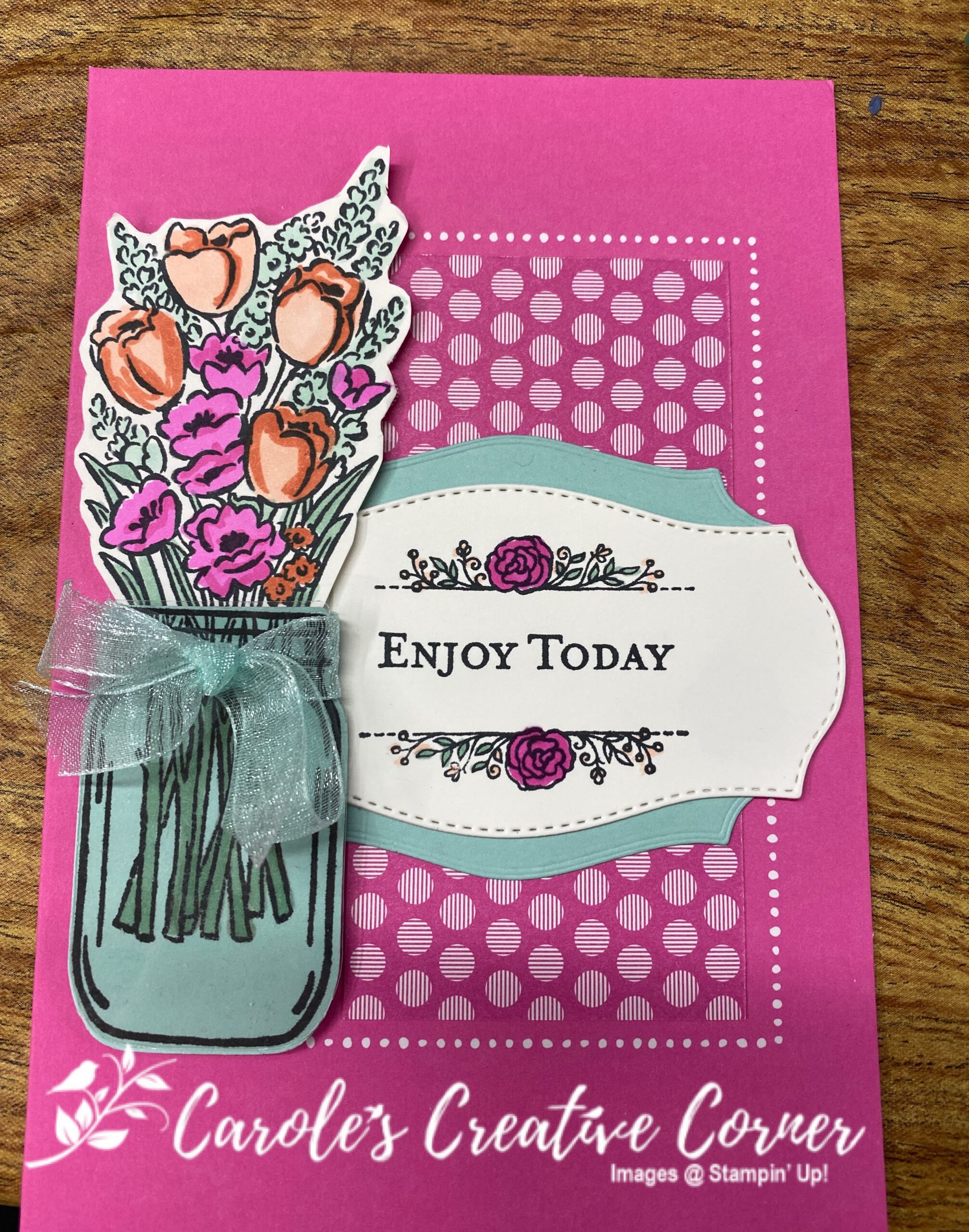 Jar of Flowers: Enjoy Today Card
