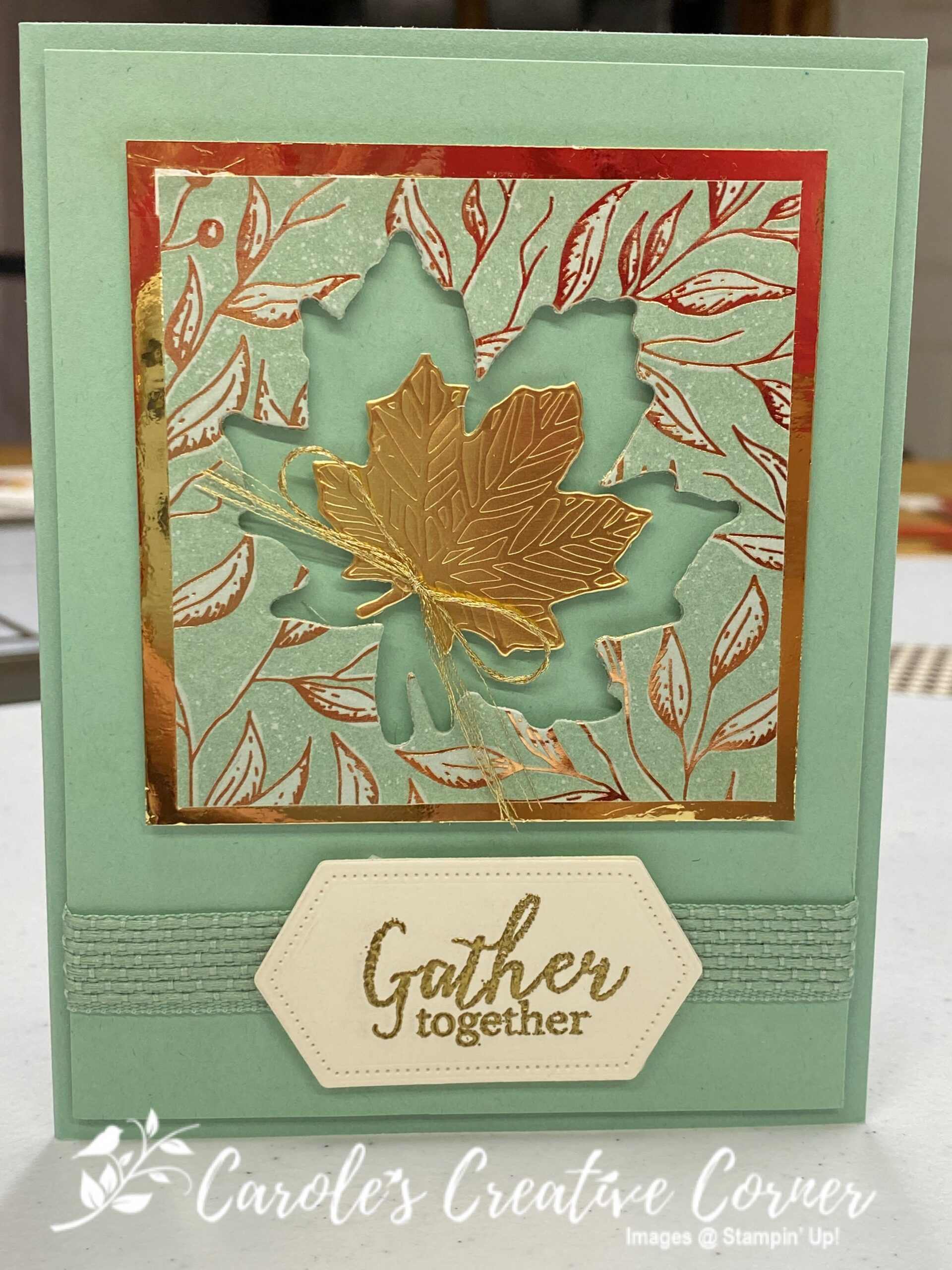 Gather Together Double Nested Leaf Card